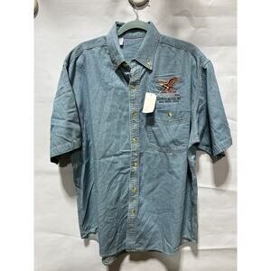 Jamin Leather Myrtle Beach SC Bike Week 2003 Jean Button Up Shirt New Large